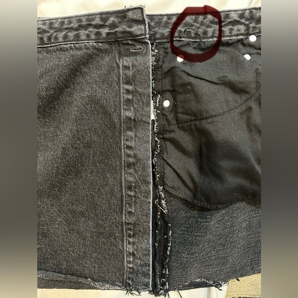 Gianni Bini Asymmetrical Black Denim Skirt - Picture 5 of 10